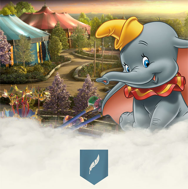 Dumbo the Elephant at Storybook Circus in New Fantasyland at the Magic Kingdom.